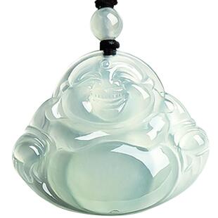 绿翠玉楼缅甸冰种翡翠吊坠佛公玉坠女玉佛挂件天然玉石弥勒佛A货