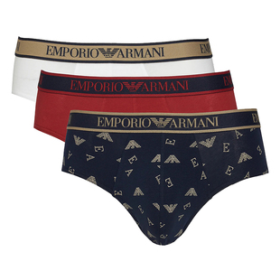 Armani/阿玛尼EA 男士鹰标3件装时尚三角内裤 EM000369 AF20669