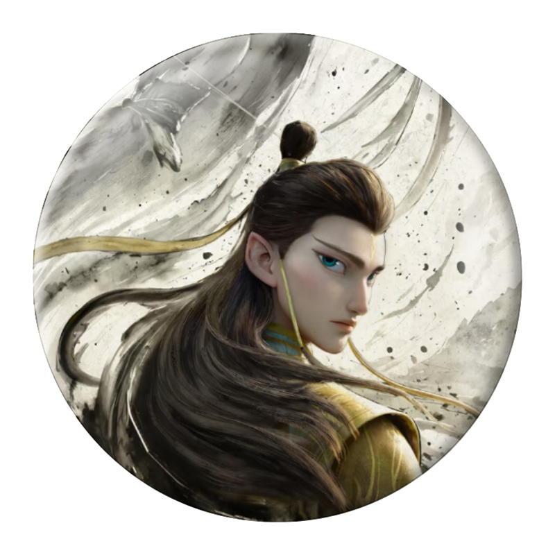 哪吒之魔童闹海镭射闪光吧唧申公豹敖丙敖闰敖光胸针学生礼物奖品