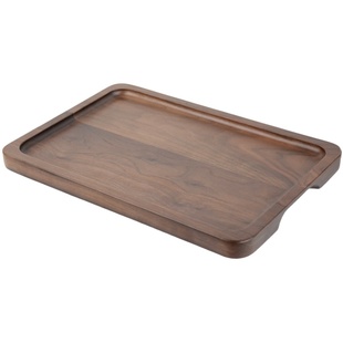 北美黑胡桃木茶盘托盘木质家用放茶具水杯长方形干泡台实木制盘子