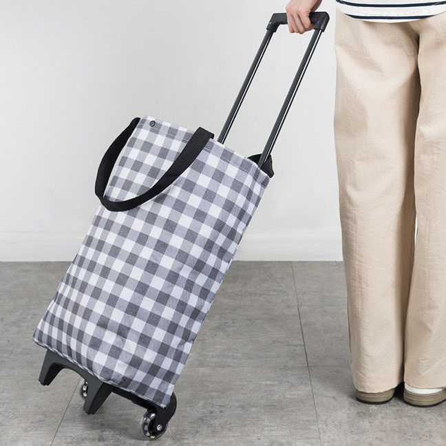 轻便型折叠小推车买菜购物车拖轮拉杆便携轮子可折叠购物袋超