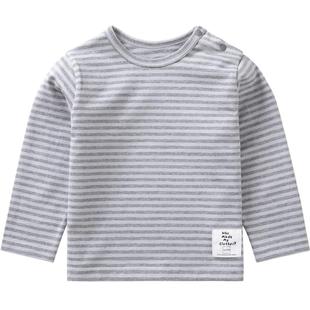 JUZI STORE童装纯棉家居精梳棉基本款上装长袖T恤男童女童1925035