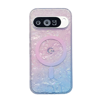 适用谷歌Pixel11ProXL梦幻海洋设计手机壳Pixel10Pro透明磁吸防摔Pixel10a镜头保护套蓝色星空流沙渐变色新款