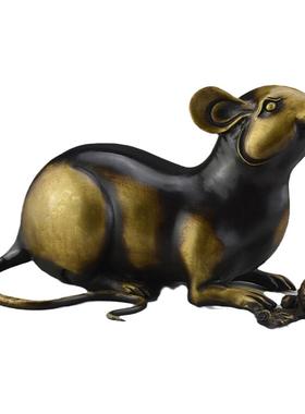 十二生肖仿古风家居客厅老鼠摆件