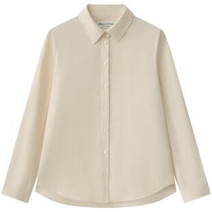 Marc O'Polo/MOP 25冬季新款纯棉简约宽松翻领细灯芯绒长袖衬衫女