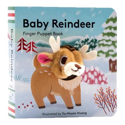 进口英文原版正版 鹿宝宝小小手指偶 Baby Reindeer Finger Puppet Book 小手掌书纸板书 宝宝玩具书 0-3岁 圣诞节绘本