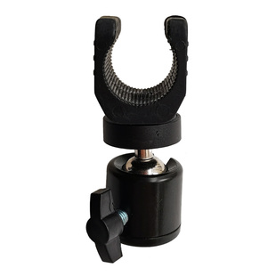 手电筒固定三角支架摄影灯夹360°万向球金属云台弹弓魔术贴U型夹