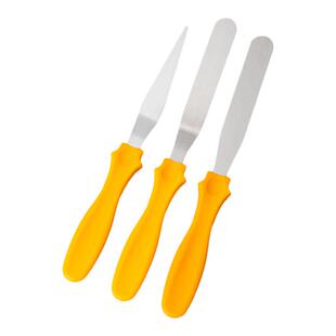 不锈钢小抹刀三件套奶油蛋糕裱花翻糖调色专用抹平刮刀烘焙工具