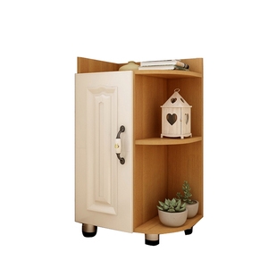 客厅墙角柜卧室角落沙发实木床小欧式拐角柜家居美式转角置物架