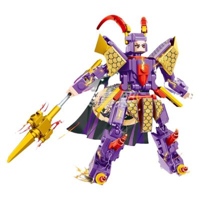 明迪积木吕布关羽赵云黄忠悟空机甲乐三国高益智男孩幼儿园玩具