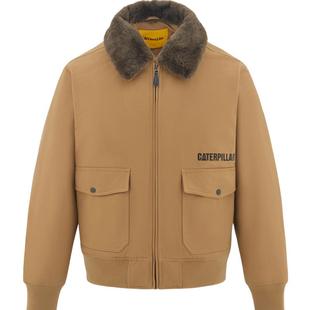 CAT卡特秋冬男士工装户外机车风格毛领短款棉服商场同款