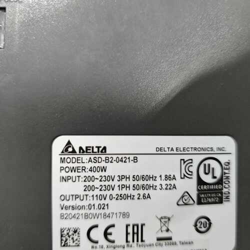溢价-台达伺服驱动器 ASD-B2-0421-B，400W，三相输