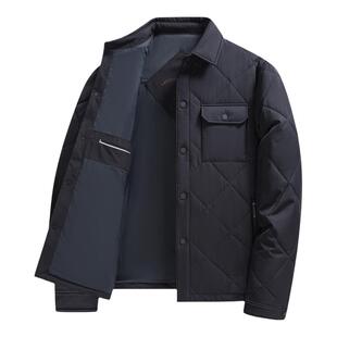 桑蚕丝夹棉/牛奶丝面料梦特娇男装秋冬棉衣厚款保暖外套夹克棉服Z