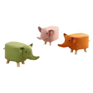 矮凳儿童动物凳可爱卡通凳实木大象创意换鞋凳家用门口客厅小凳子