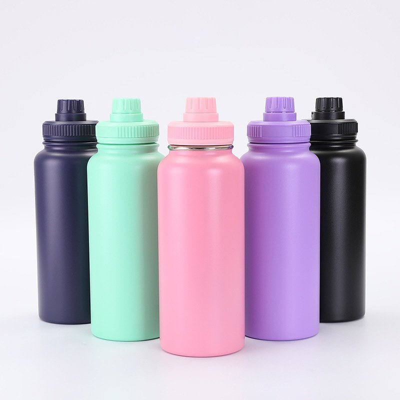 跨境美式304不锈钢保温杯手提太空壶户外运动水壶便携大容量真空