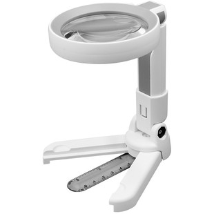 台式放大镜充电带灯可折叠手持老人阅读手机维修挑刺微雕印章专用