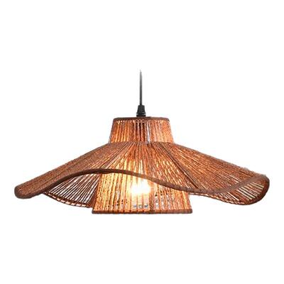 日式侘寂风麻绳艺术灯