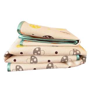 帆布凉席纯棉加厚加密夏季空调席1.2m1.5m床单亚麻宝宝老粗布凉席