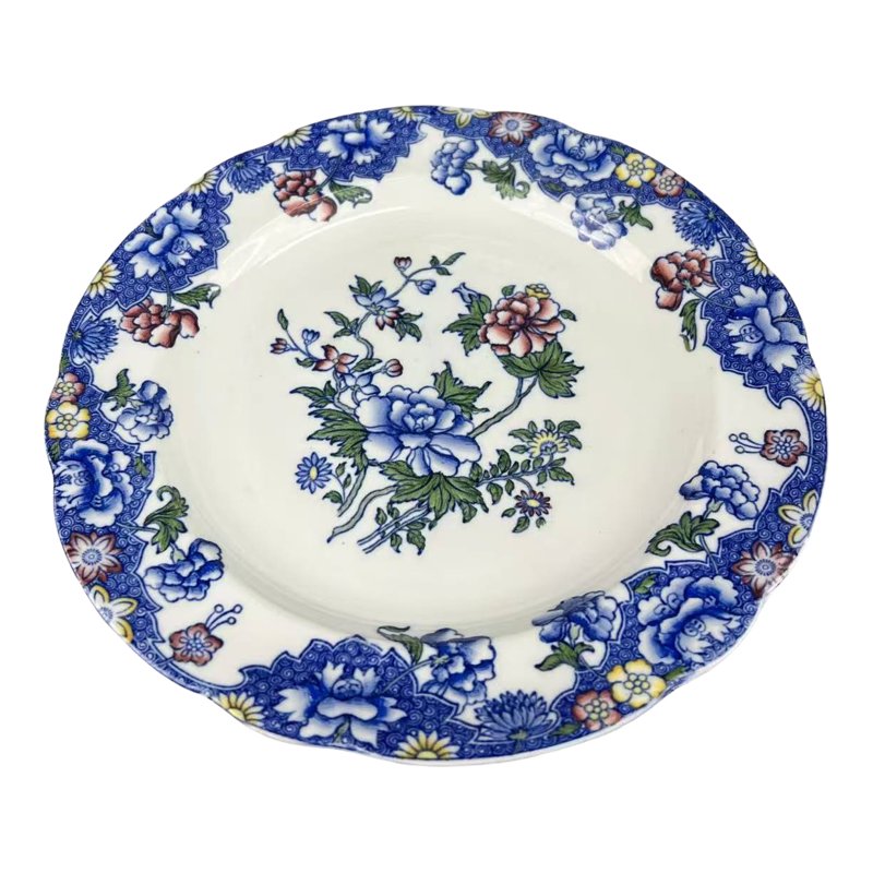 西洋古董 spode copeland 收藏1981手绘青花 展示赏盘26.5cm 现货