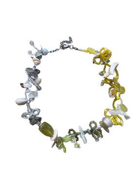 小众项链天然手工拼色