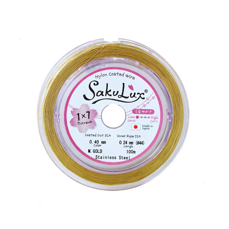 三樱sakulux日本原装进口钢丝线珍珠串珠项链手链珠宝专用diy软线