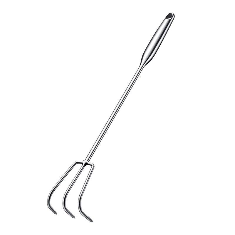 新一代加长柄不锈钢一体小耙子翻土松土种花除草神器园艺钉耙工具