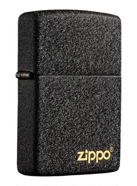 Zippo之宝打火机经典黑裂漆标志