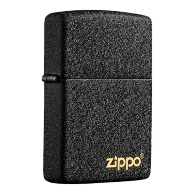Zippo之宝打火机经典黑裂漆标志
