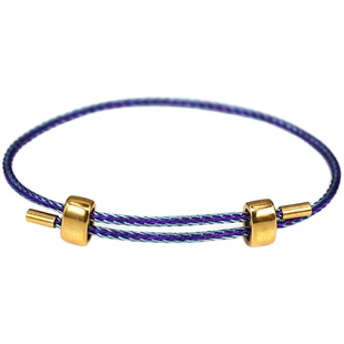 调节款手链可穿3D硬金黄金转运珠2mm细款防水钢丝绳手绳红色手串