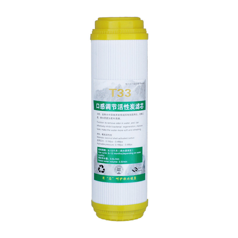净水器滤芯10寸平口T33后置活性炭滤芯直饮纯水机椰壳活性炭滤芯