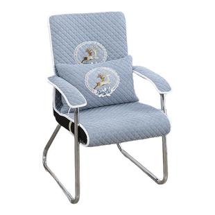 椅坐垫加厚扶手四季通用新款办公室冬专用防滑垫子靠垫一体椅子垫