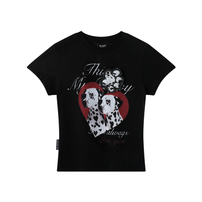 BJHG速干短袖t恤夏季斑点狗印花