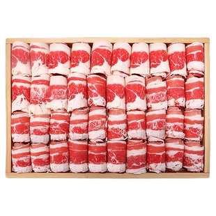 原切肥牛卷肥牛片火锅食材烤肉餐饮五花整块后胸寿喜锅牛肉卷商用