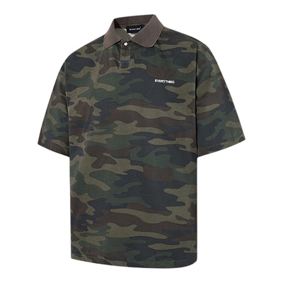 EVC复古迷彩短袖Polo衫