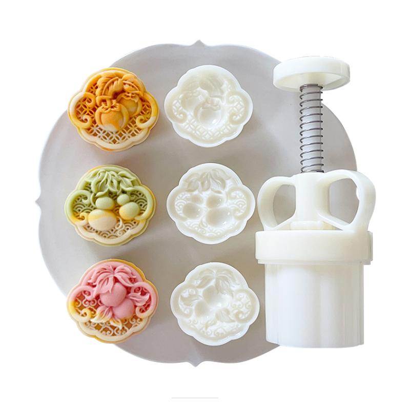 50g75g柿柿如意中秋月饼模具新品葫芦广式流心绿豆糕点冰皮烘焙模