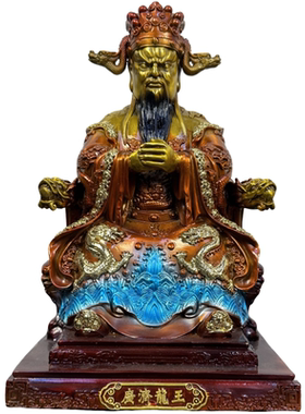 精工彩绘纯铜五爷佛像家用五台山