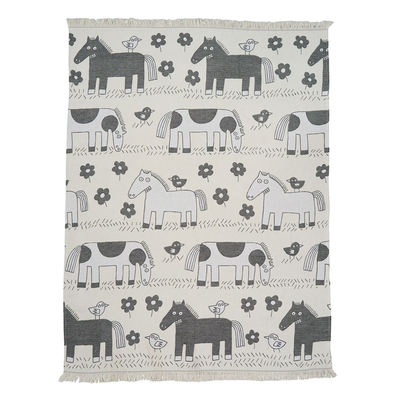 Klippan小马纯棉毯狗狗沙发毯