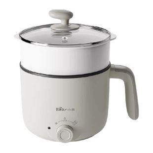 小熊电煮锅宿舍学生泡面锅家用多功能一体小型电锅一人食烹饪机