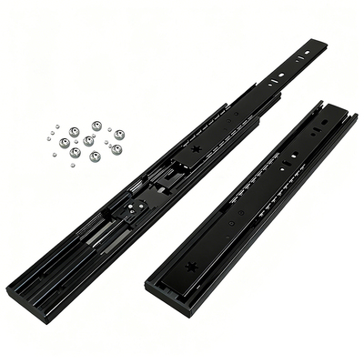 图特滑轨三节双弹簧抽屉滑道轨道