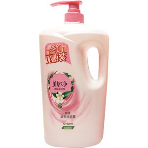 美加净绿茶清爽精华护肤舒适男女通用深层滋润保湿沐浴露1.5L
