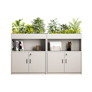 新款办公区隔断柜花槽柜办公室文件柜矮柜储物柜档案柜资料柜桌边