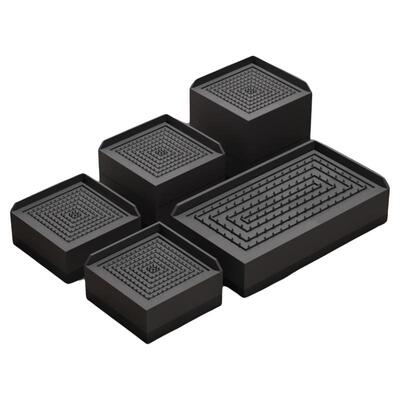 方形黑色增高垫4只装|千人加购