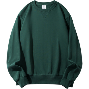 重磅纯棉卫衣男女情侣套头长袖T恤运动衫潮ins三角圆领无性别外套