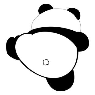 熊猫汽车贴纸划痕遮挡遮盖车头车尾车贴车身遮丑车门大面积车贴画