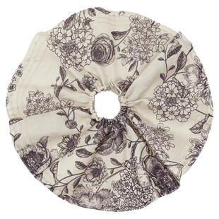 shes茜子蝶花斜影复古印花时尚盘发圈超大号廓形显脸小头花发饰