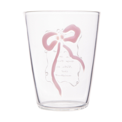 手绘蝴蝶结玻璃杯高硼硅耐高温