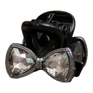 精致水钻蝴蝶结小抓夹气质高马尾固定发夹甜美百搭公主头侧边夹子