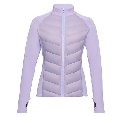 科里芙运动羽绒服女秋冬轻薄保暖鹅绒内胆滑雪骑行服立领跑步外套