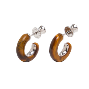 SUDROV/素觉2025F/W光不炽烈但恒久虎眼石耳圈耳环个性耳饰耳钉