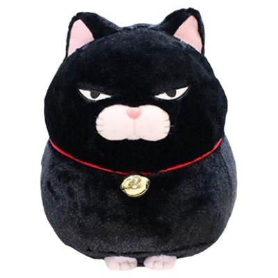 大号可爱黑豆胡子猫公仔